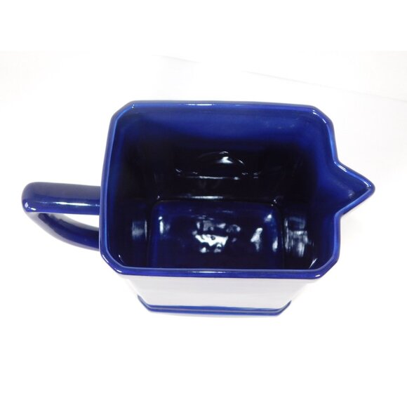 Roshco Tile Ware Collection Blue Ceramic Pitcher White Citrus Fruit Tile Accent - Picture 9 of 16